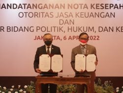 OJK Dan KEMENKO POLHUKAM RI Perkuat Kerja Sama Penegakan Hukum Di Bidang Sektor Jasa Keuangan