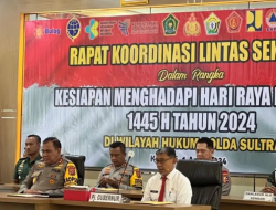 Polda Sultra Rakor Lintas Sektoral Terkait Sesiapan Lebaran