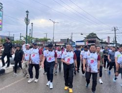 Polda Sultra Gelar Jalan Sehat dan Senam Bersama di Ex MTQ Kendari
